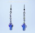 m/w Swarovski Crystal Cross Bead Aurora Borealis E