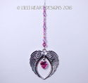 *Angels Blush* m/w Swarovski AB Light Rose Heart S