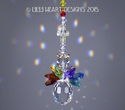  m/w Swarovski Rainbow Double Chakra CROSS ANGEL S