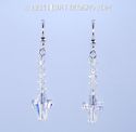 m/w Swarovski Crystal Cross Bead Aurora Borealis E