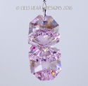 m/w Swarovski Crystal Pink Flower Car Charm or Sun