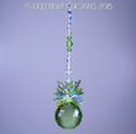 m/w Swarovski 30mm Peridot and Aurora Pineapple Su