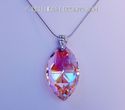 m/w Swarovski Crystal Necklace Rosaline Pink Marqu