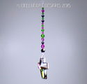 m/w Swarovski RARE Peacock Color Cross Car Charm S