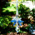  m/w Swarovski *BIG BLUE 2* Angel and Clear Cross 