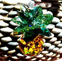 m/w Swarovski Light Topaz Sm. Pineapple Suncatcher