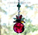 m/w Swarovski 30mm Red Ball Christmas Pineapple Su