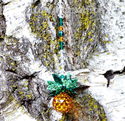 m/w Swarovski Light Topaz Sm. Pineapple Suncatcher