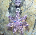 m/w Swarovski Crystal Pink Flower Car Charm or Sun