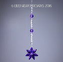 m/w Swarovski Crystal PURPLE Flower Car Charm or S