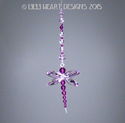 m/w Swarovski Crystal RARE HOT Pink DRAGONFLY Sunc