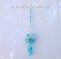 m/w Swarovski Icicle RARE 50mm AB Aqua PENDULUM Su