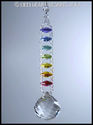 m/w Swarovski 30mm Ball Sun Catcher Chakra Stacked