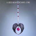 *Angel Love* m/w Swarovski RARE VINTAGE HEART Sunc