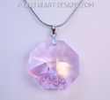m/w Swarovski RARE Necklace Rosaline Pink BIG Octa