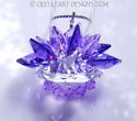 m/w Swarovski Light and Dark Purple LOTUS Pendant 