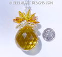 m/w Swarovski Crystal 30mm Sunny Topaz Pineapple S