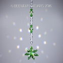 m/w Swarovski Crystal PERIDOT Flower Car Charm or 