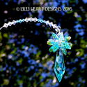 m/w Swarovski Icicle RARE 50mm AB Aqua PENDULUM Su