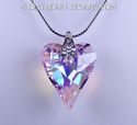 m/w Swarovski RARE AB PINK Wild Heart Necklace Sun