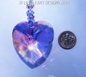 m/w Swarovski RARE AB 40mm Violet Heart Octagons S