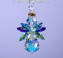  m/w Swarovski Rare Peacock Color AB Wings Angel S