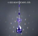 m/w Swarovski 2" Purple Pear Violet AB RARE Star S