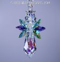  m/w Swarovski Large Rare Peacock AB Wings Angel S