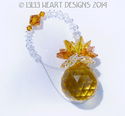 m/w Swarovski Crystal 30mm Sunny Topaz Pineapple S