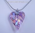m/w Swarovski RARE AB PINK Wild Heart Necklace Sun