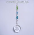 Crystal Double Dolphins Suncatcher w/Swarovski Oce
