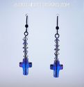 m/w Swarovski Crystal Cross Bead Aurora Borealis E