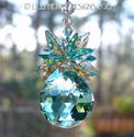 m/w Swarovski 30mm Ball Aqua and Aurora Pineapple 