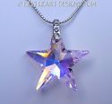 m/w Swarovski RARE AB Rosaline Pink Star Silver Pl