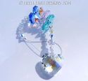 Fine Crystal AB Matrix Heart + Swarovski Octagons 