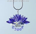 m/w Swarovski Light and Dark Purple LOTUS Pendant 