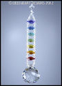 m/w Swarovski 30mm Ball Sun Catcher Chakra Stacked