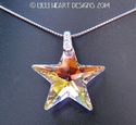 m/w Swarovski RARE AB Rosaline Pink Star Silver Pl