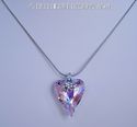 m/w Swarovski RARE AB PINK Wild Heart Necklace Sun
