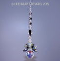  m/w Swarovski Silver Night RARE Body CROSS ANGEL 