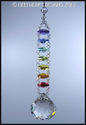 m/w Swarovski 30mm Ball Sun Catcher Chakra Stacked