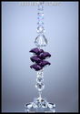m/w Swarovski Crystal 40mm CROSS Purple HEARTS Sun