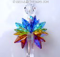 m/w Swarovski 100mm LONG Clear Rare AB Chakra Top 