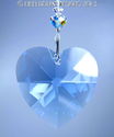 m/w Swarovski Crystal 40mm Large Sapphire Heart Su