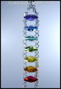 m/w Swarovski 30mm Ball Sun Catcher Chakra Stacked