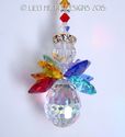  m/w Swarovski Rare AB Pear Body Dbl CHAKRA ANGEL 