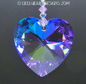 m/w Swarovski RARE AB 40mm Violet Heart Octagons S