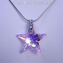 m/w Swarovski RARE AB Rosaline Pink Star Silver Pl