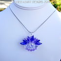 m/w Swarovski Light and Dark Purple LOTUS Pendant 