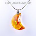 m/w Swarovski RARE AB Dark Topaz Moon Necklace Sun